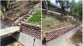 Vecinos construyen muro de adoquín en GAM para evitar desbordamiento