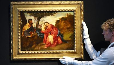 A stolen painting found in a plastic bag at a London bus stop just sold for $22 million.