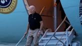 Biden trips on Air Force One stairs again after ‘watch your step’ sign added