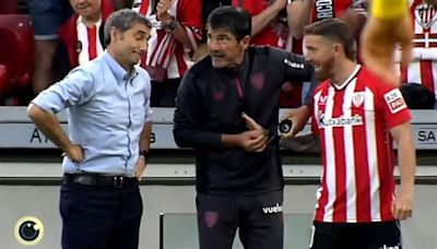 El divertido momento de Valverde y Muniain: «Ahora no te puedo cambiar»