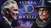 Johnny Depp to perform with Andrea Bocelli at his 30th anniversary concerts