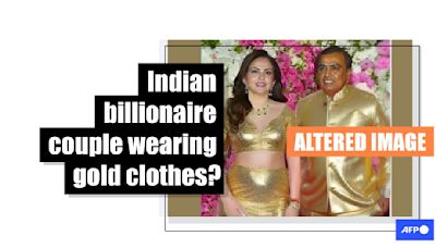 Indian tycoon Mukesh Ambani targeted by fake 'gold clothes' photo