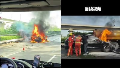 華為問界M7高速撞灑水車起火3人遇難 家屬提出多項質疑追責