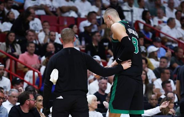 For Kristaps Porzingis, the Smiles Cover Up the Hurt as Celtics Advance