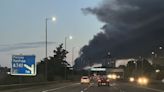 Stay indoors warning lifted as firefighters tackle industrial site blaze