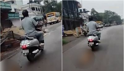 SHOCKER! Disturbing Video Shows Dog Chained To Two-Wheeler, Dragged On Road In Karnataka's Udupi