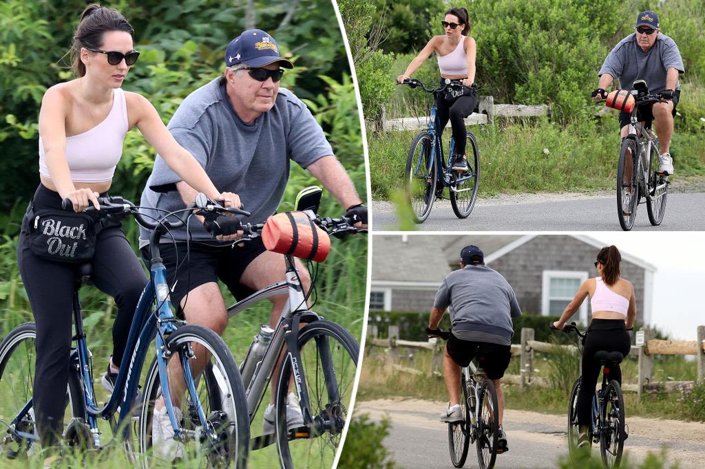 Bill Belichick and girlfriend Jordon Hudson enjoy romantic bike ride on Nantucket getaway