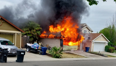 2 Sacramento-area homes damaged in fire, man arrested after fight