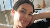 Lea Michele shows off baby bump and quick 'self care routine'