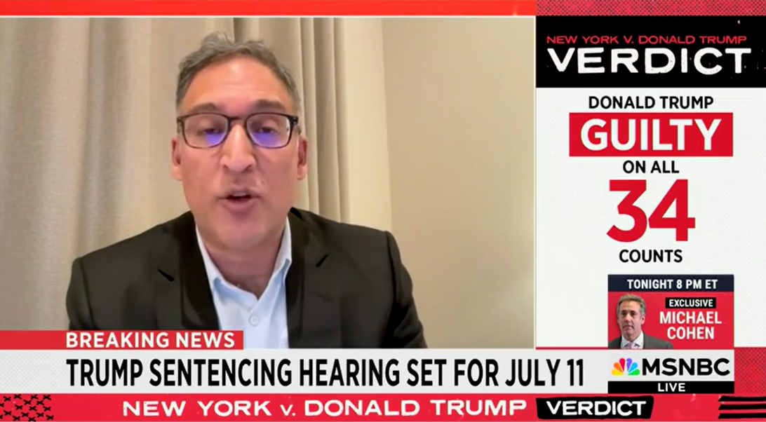 MSNBC legal analyst warns liberals to not to ‘pop our champagne corks’ after Trump guilty verdict