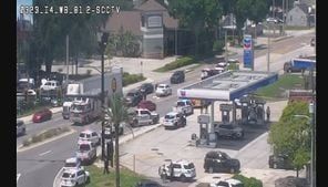 Witnesses: Deputies shoot man armed with knife at gas station near I-4 in Orange County