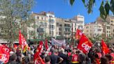 ...Meet With CNC, French Government & Unions Over Labor Dispute; Protest Takes Place By Palais
