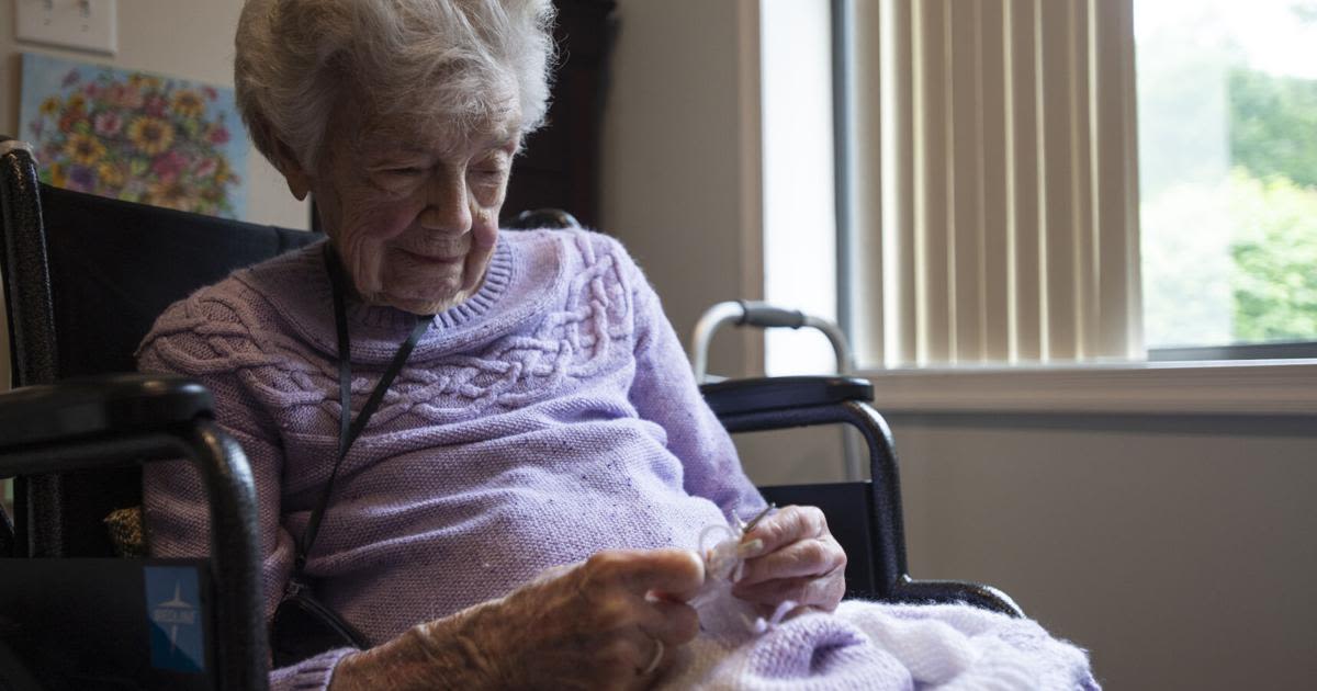 95-year-old woman knits nearly 1,000 sweaters for children in need