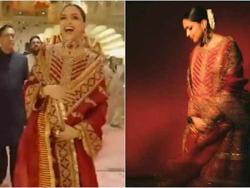 Anant Ambani and Radhika Merchant wedding: Deepika Padukone's red anarkali costs about Rs 1.45 lakh | Hindi Movie News - Times of India