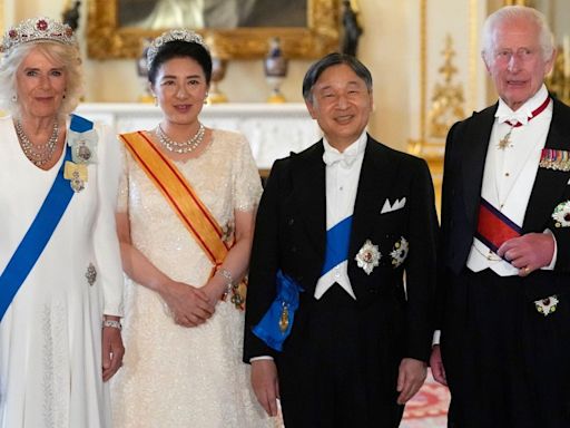 King Charles leads Japanese emperor in glamorous State Banquet – best photos