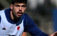 France's Hugo Auradou takes part in a training session in San Isidro, Buenos Aires province, Argentina, on June 28, 2024