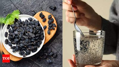 Black Raisins-Chia Seeds Skin Care Drink: This sure-shot glowing skin drink made with black raisins and chia seeds is a must-have! | - Times of India