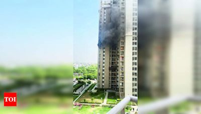 AC blast causes fire in Lotus Boulevard home | Noida News - Times of India