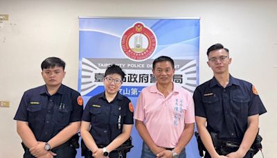 九旬翁體力不支呆坐路邊 文一警熱心助平安返家