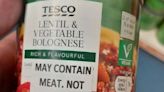 Tesco vegan Bolognese can spotted with 'may contain meat' warning