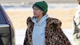 Rihanna Dressed Up Her Cozy Loungewear With a Statement Leopard Coat