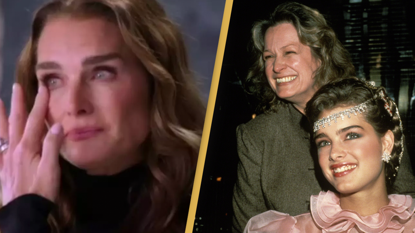 Brooke Shields tears up as she asks why her mom let her star in intimate scenes aged 11