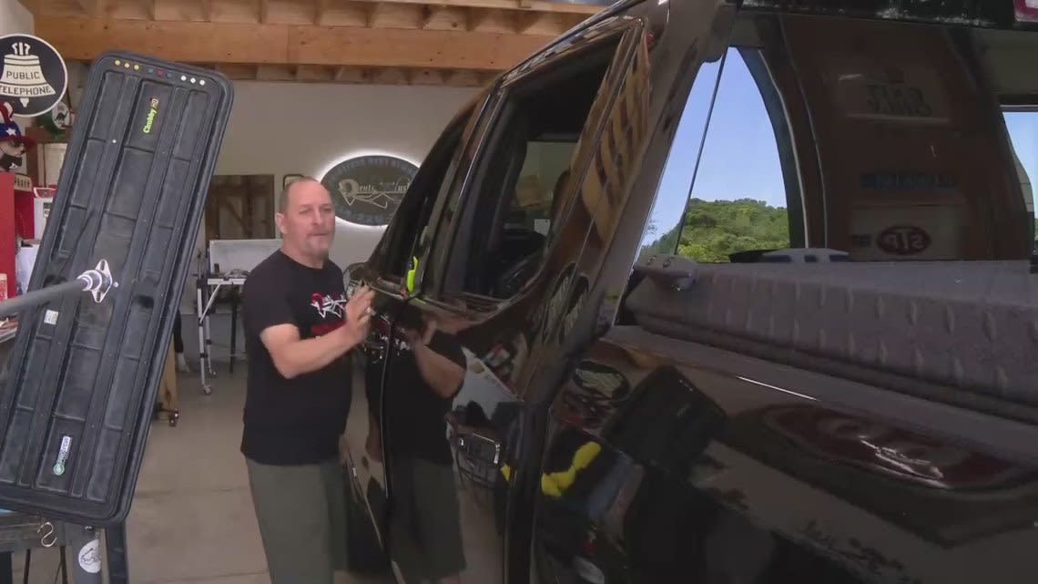 Jefferson County dent repair shop booked and busy after huge hail falls