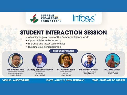 Supreme Knowledge Foundation hosts Infosys Student Interaction Session