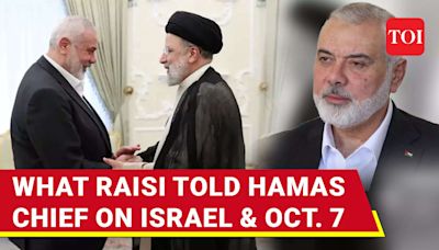 Hamas Chief Haniyeh Reveals Raisi's 'Secret Message' On Israel & 'Al-Aqsa Flood' Attack | Watch | International - Times of India Videos