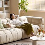 科技布沙發奶油風客廳沙發簡約家用小戶型白色棉花糖沙發.