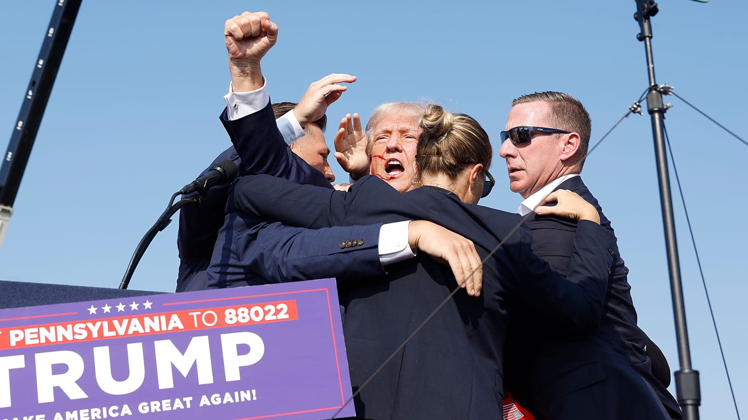 Trump's Fist Pump after Shots Fired Instantly Becomes Iconic