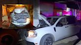 De madrugada, se impacta contra un camión estacionado y abandona su camioneta en Torreón