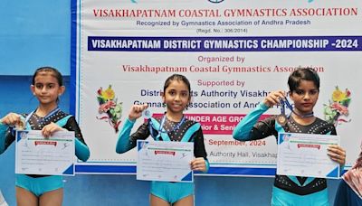 Three school girls from Visakhapatnam selected for State gymnastics championship