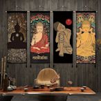 熱銷 東南亞民族風佛教背景墻掛布瑜伽房民宿過道掛畫風水辟邪裝飾掛毯（規格不同 價格不同）