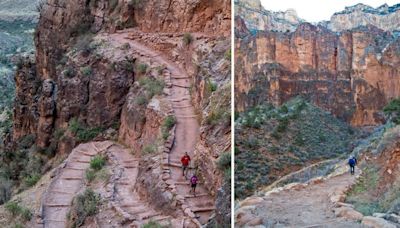 Hike Bright Angel Trail into the Grand Canyon