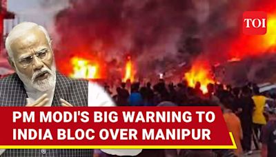 PM Modi Breaks Silence On Manipur Ethnic Violence After Protests By Opposition In Parliament | Watch | TOI ...