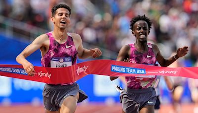 Grant Fisher surges past Abdihamid Nur to win men’s 5,000 at Olympic trials