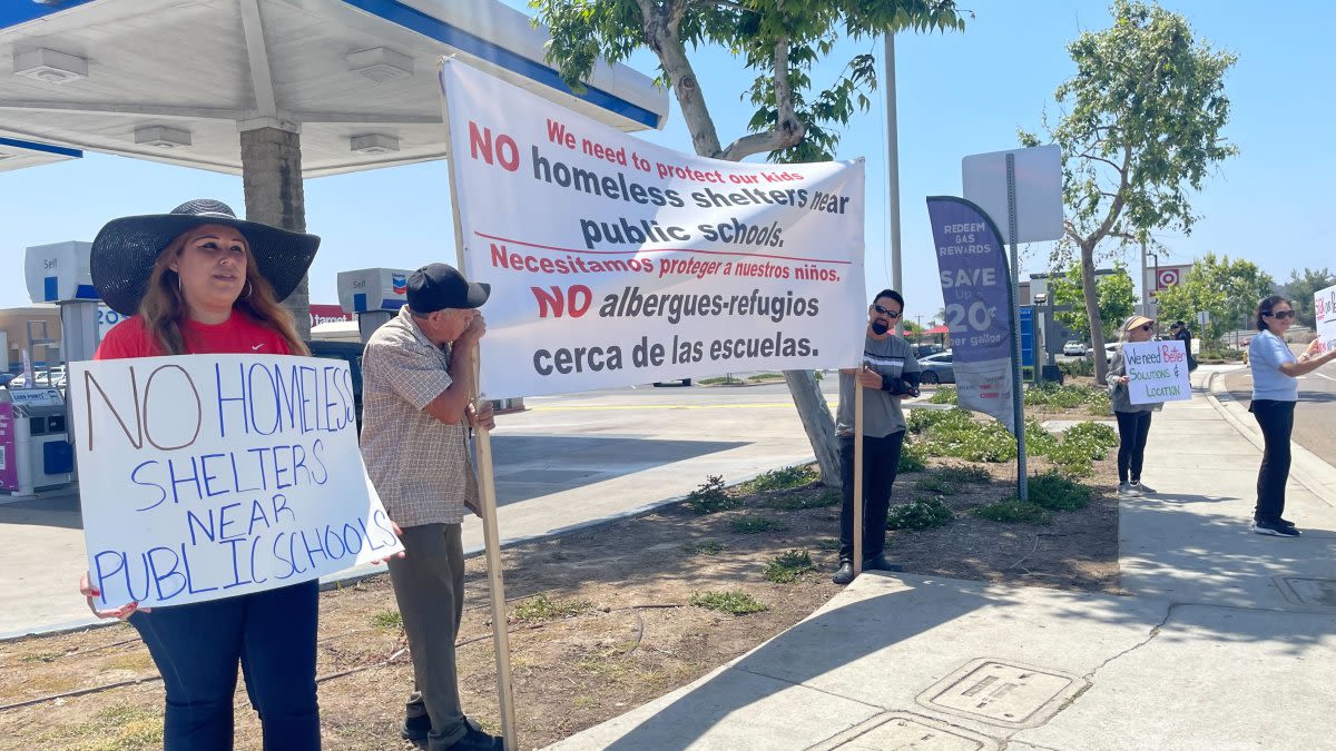 Spring Valley protesters call on San Diego County to scrap homeless shelter project