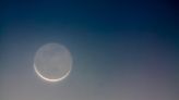 How to see the "Da Vinci glow" illuminate the crescent moon this week