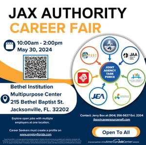 Multiple Jacksonville agencies attending Jax Authority Career Fair May 30