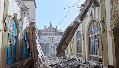 Colapsa techo de iglesia de 300 años en Cerralvo, Nuevo León