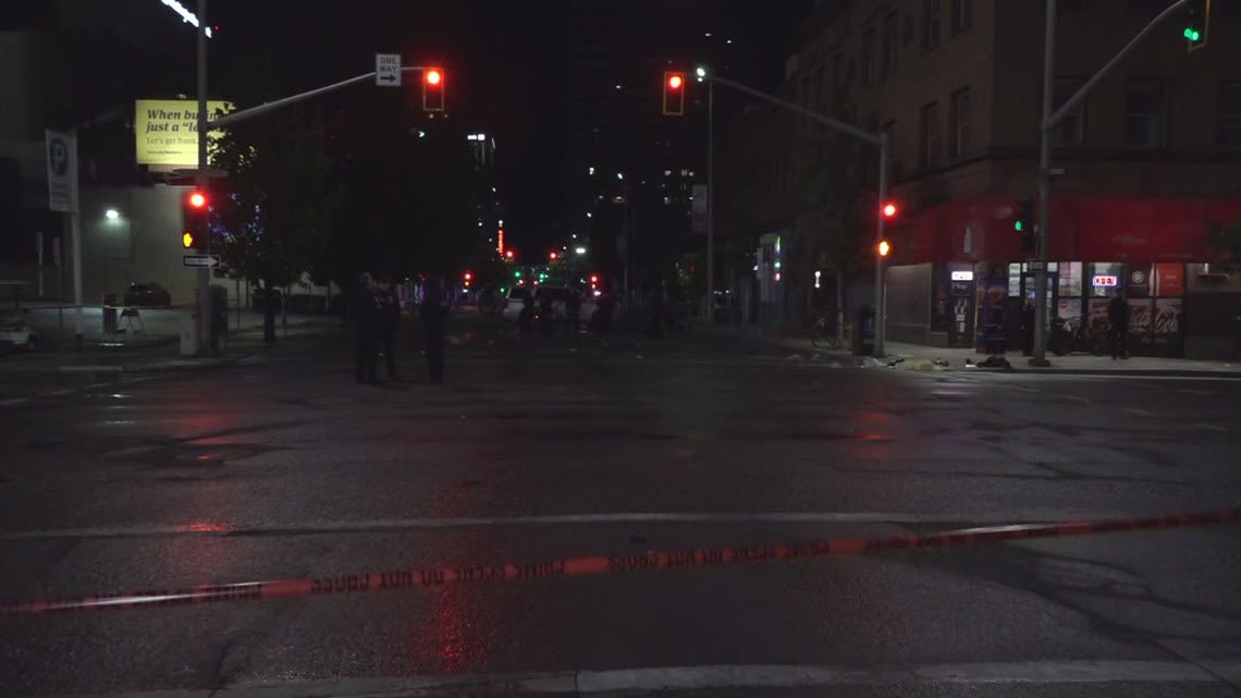 Two people sent to hospital after downtown shooting during Torchlight Parade