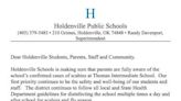 Holdenville Public Schools alert parents to taking precautions after scabies confirmed