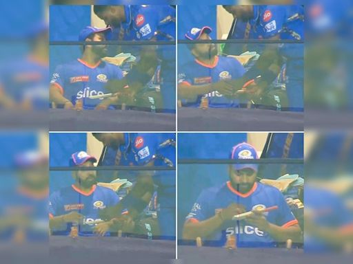WATCH | MI's Romario Shephard Taking Rohit Sharma's Autograph at Wankhede is EPIC!