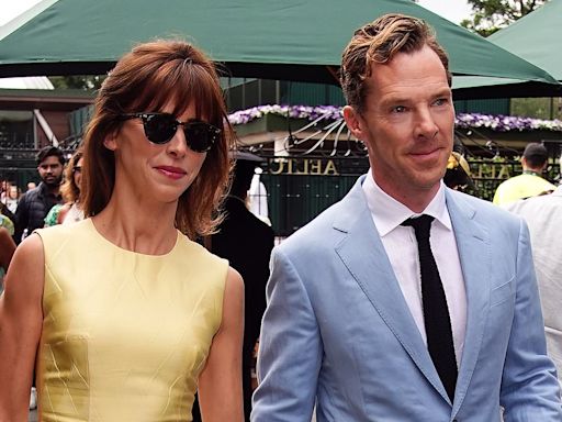 Benedict Cumberbatch and wife Sophie Hunter attend Wimbledon final