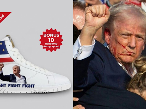 Donald Trump Site Selling 'Assassination Sneakers' Featuring Ex-Prez's Iconic Image