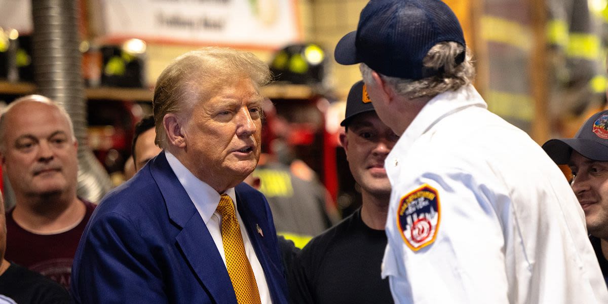 Critics Rip Trump's Visit With New York Firefighters Over 1 Burning Red Blunder