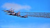 Thunderbirds do practice run over Allegiant before Super Bowl
