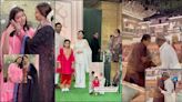 Big B waits for MS Dhoni, Sakshi, Ziva to finish their photo-ops; mom Aishwarya fixes Aaradhya's hair as they pose separately [Watch]