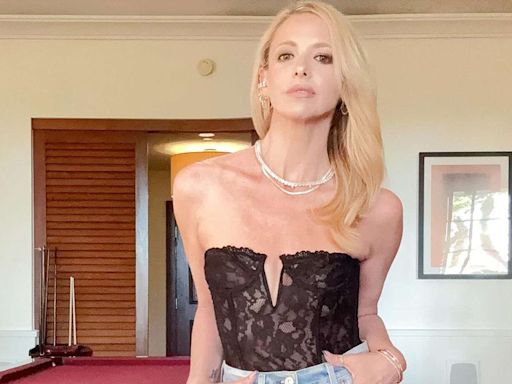 Sarah Michelle Gellar Shows Off Sexy Black Lace Corset and Stack of Glam Necklaces: 'Vegas Era Sarah'